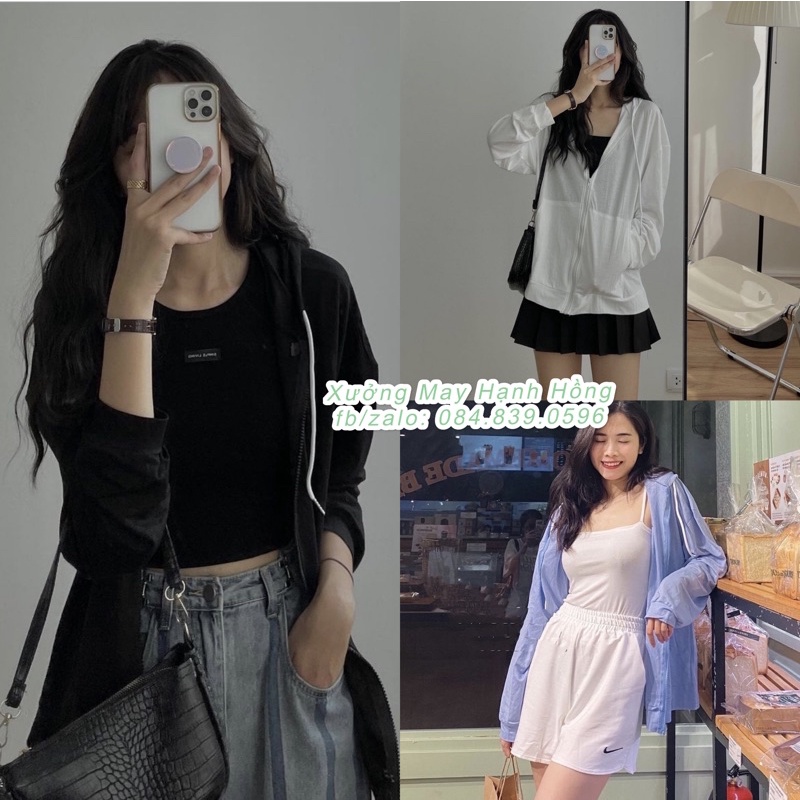 Áo khoác ngoài hoodie nữ thu đông kiểu dáng hàn quốc