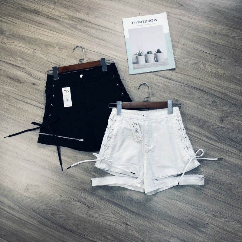 Quần kaki xỏ dây phối dây kéo siêu hot hit
