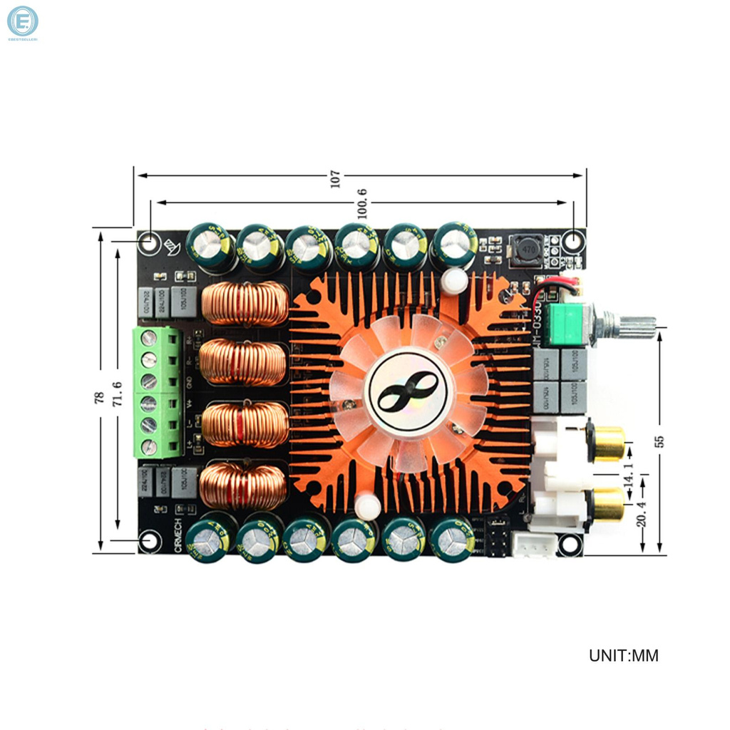 Ready in stock TDA7498E High Power Digital Power Amplifier Board 2.0 Hifi Stereo 160W*2 Support BTL DC 12V-32V Audio Amplifier Board