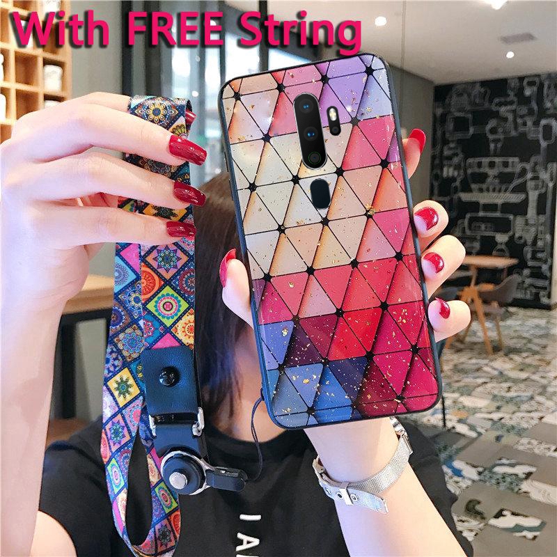 Shiny Gold Foil Phone Soft Case OPPO A52 A92 A92S A5 A9 A5S A7 A12 A31 2020 Case Realme C11 X50 6 3 5s 5i 5 Pro C3