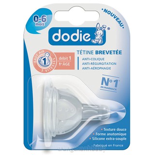 Bộ 2 núm ty dodie cổ rộng (Pháp)