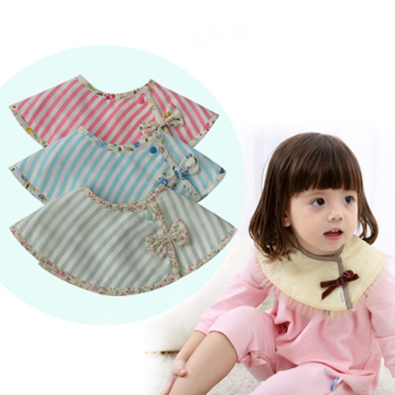 Yếm Cotton 360 Độ Họa Tiết Sọc Xinh Xắn Cho Bé
