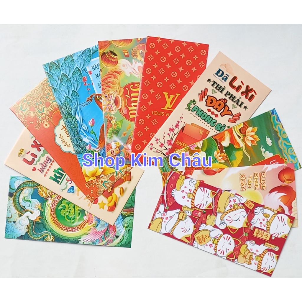 10 Bao Lì Xì Tết 2023 giấy dày đẹp họa tiết sang trọng dễ thương