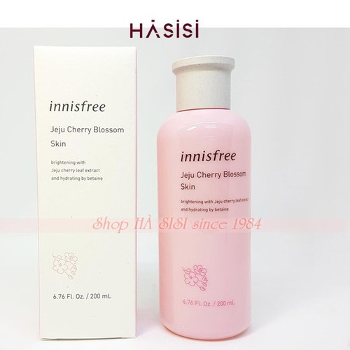 Nước Hoa Hồng Dưỡng Ẩm Làm Sáng Da INNISFREE JEJU CHERRY BLOSSOM SKIN Skin 200ml