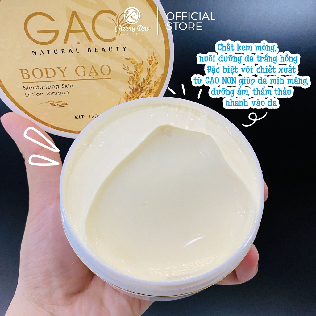 Kem Body trắng da Gạo Natural Dưỡng trắng da toàn thân Chính Hãng