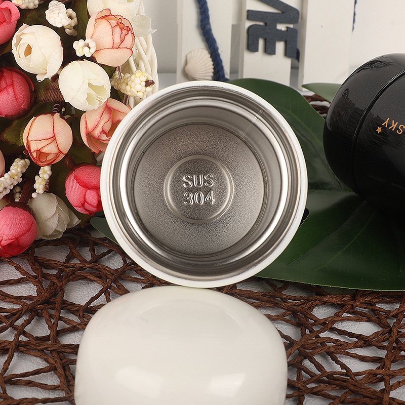 (COD)Bình nước giữ nhiệt bằng thép không gỉ 304 kiểu dáng dễ thương dung tích 200ML