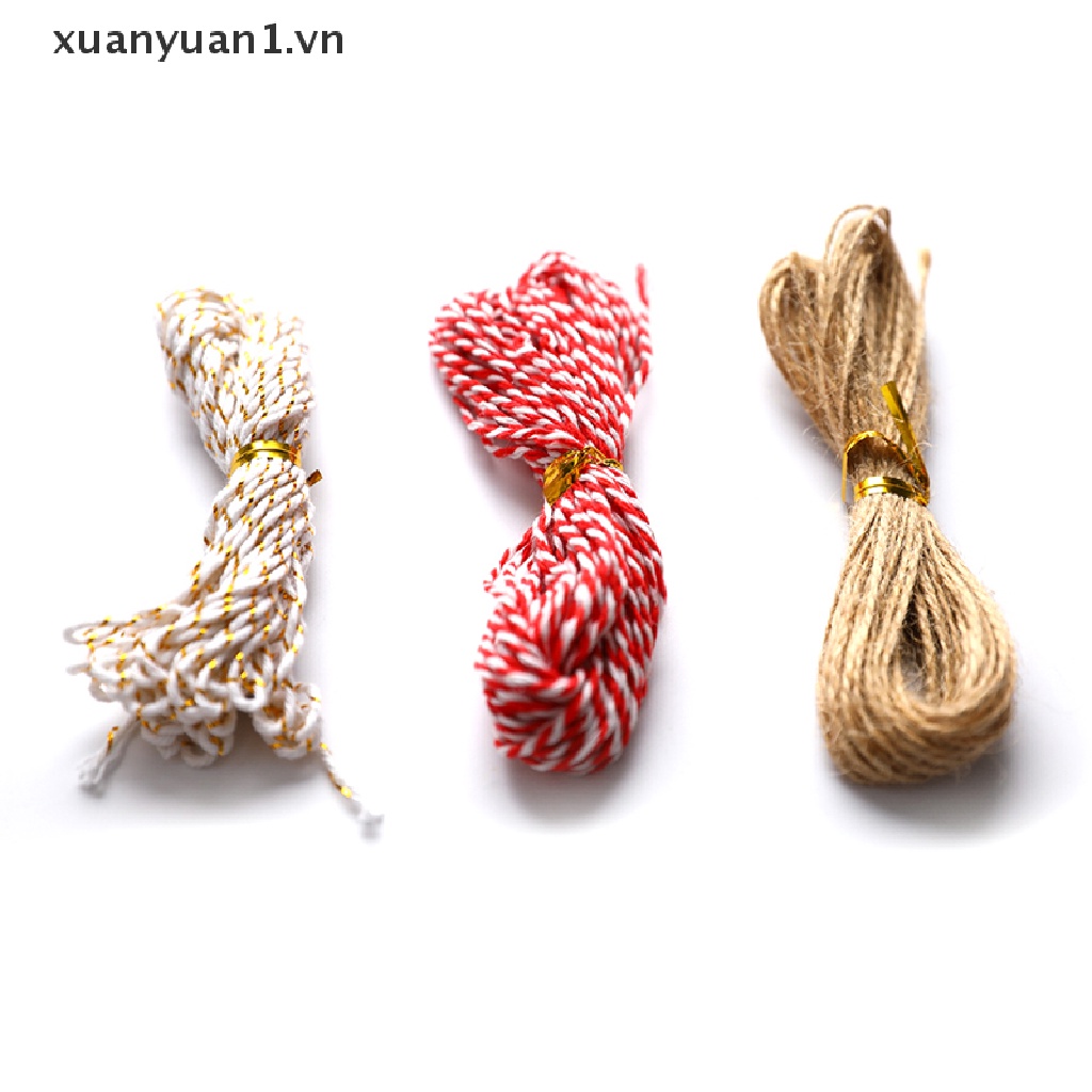 Cuộn Dây Cotton 10m Dùng Làm Đồ Thủ Công Trang Trí Giáng Sinh
