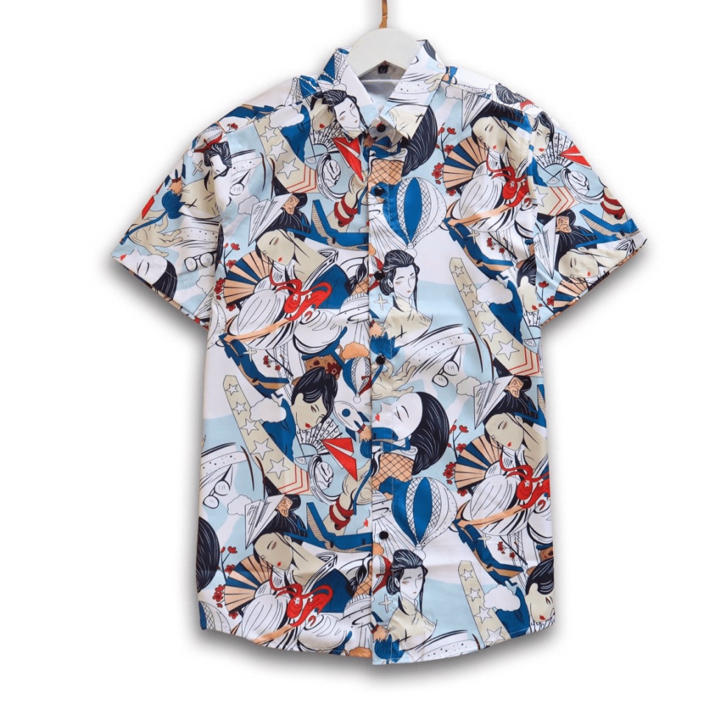 Áo Sơ mi Nam Chất Liệu Lụa Mịn Mát Họa Tiết Nổi Bật Form Rộng Mặc Thoải Mái Thích Hợp Đi Dạo, Đi Chơi [NEW UNISEX]