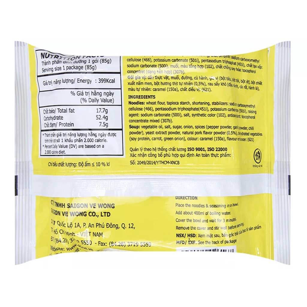 [HSD T8-2023] Thùng 30 gói mì A-One thịt xào 85g