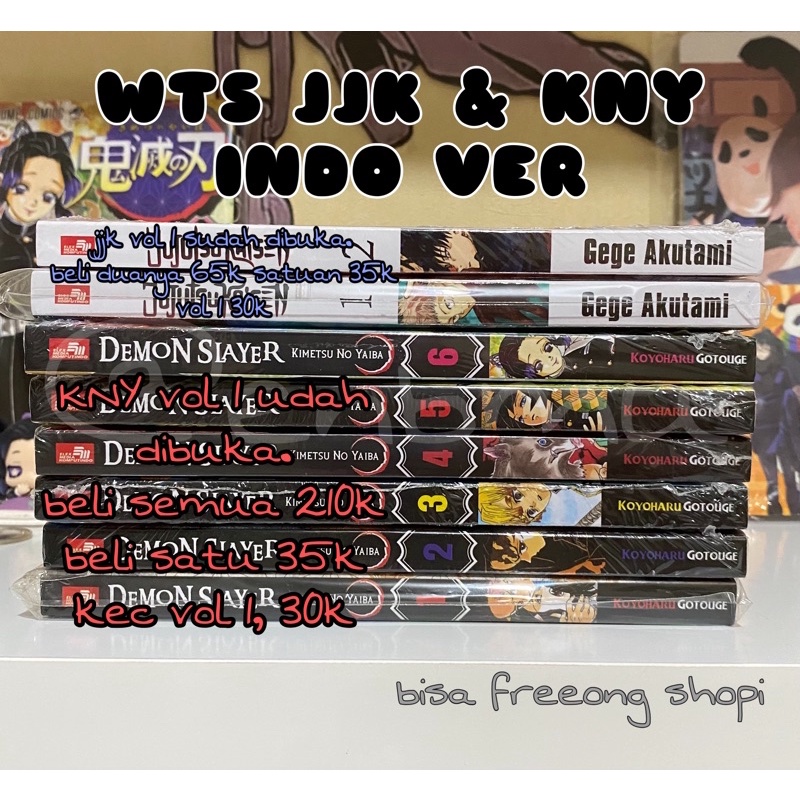 Nhân Vật Truyện Tranh Nhật Bản JUJUTSU KAISEN DEMON SLAYER