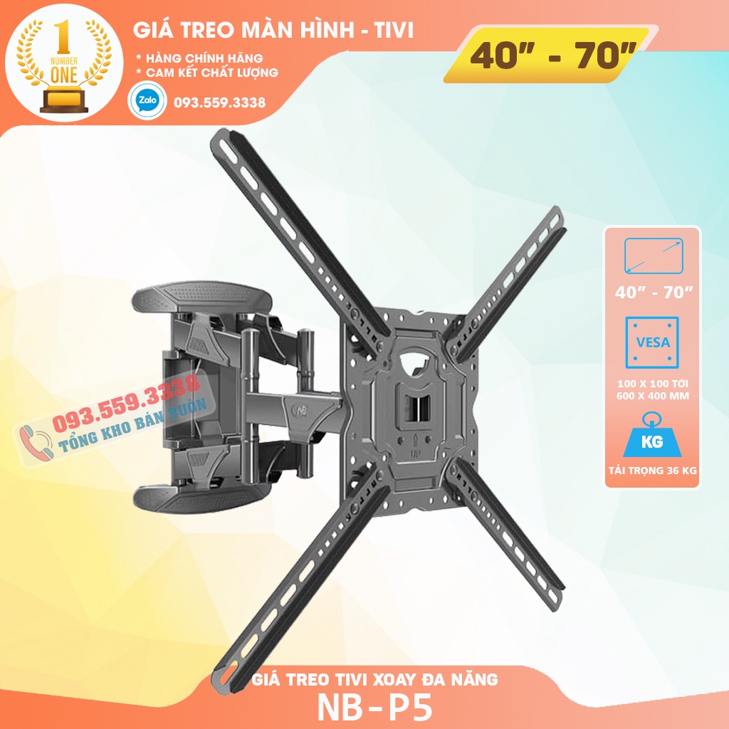 Giá treo tivi NB P5 32 - 40 - 50 - 55 - 60 - 65 - 70 Inch - Giá Treo Tivi Xoay Trái Phải Đa Năng - Model Mới 2022