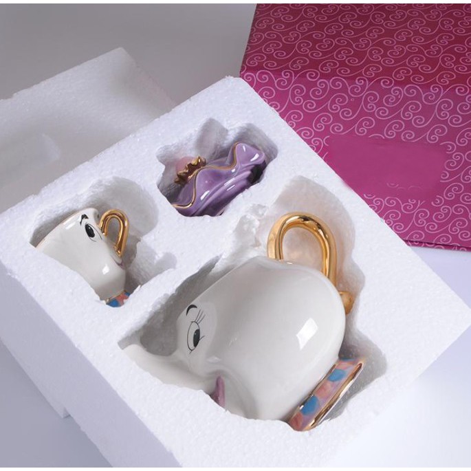 Disney's Cute Beauty and the Beast Best Ceramic Tea Set/Houseware/Home Decoration Gifts for Girlfriends/Beauties