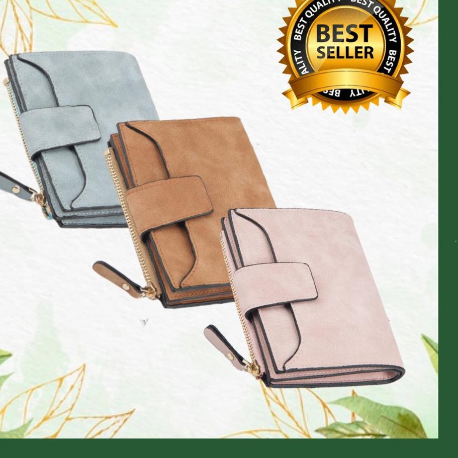 BAELLERRY Ví Gấp Nhỏ Gọn Được Ưa Chuộng Cao Cấp Thời Trang Hàn Quốc Cho Nữ