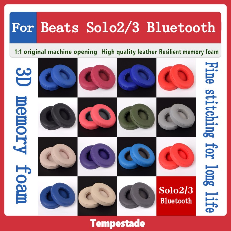 Phù Hợp Đệm Xốp Da Protein Bọc Đầu Tai Nghe Bluetooth Không Dây solo2 solo3 solo 2 3
