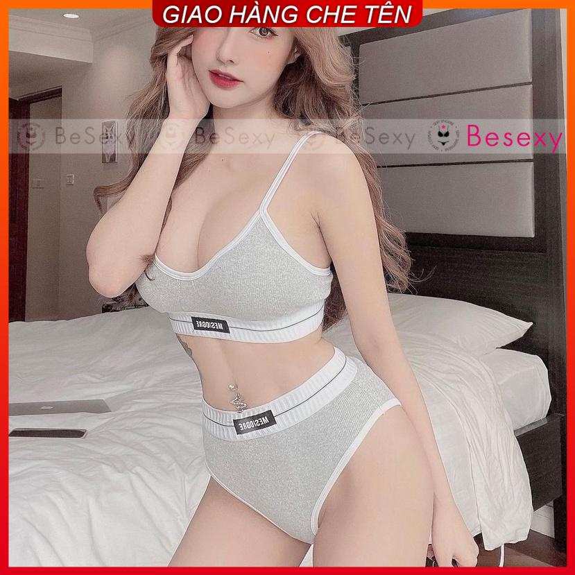 Bộ đồ lót thể thao Mesiogre có đệm ngực chất cotton co giãn thấm mồ hôi mặc tập GYM đi bơi sexy gợi cảm | WebRaoVat - webraovat.net.vn