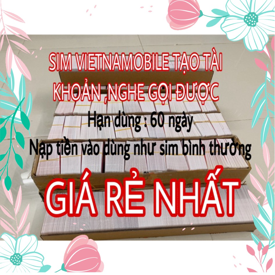 ( SHOP 5 ) ( Hàng sẵn ) Sim Vietnam tạo fb,shope,zalo,sen,lad,gmail,mmo... Nghe gọi vào mạng MM222 MM222