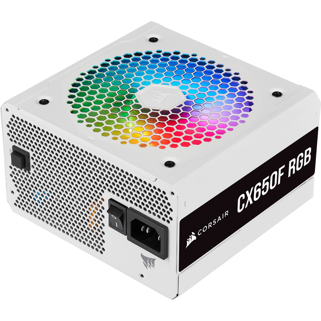 Nguồn Corsair CX650F RGB White 80 Plus Bronze - Full Modular - CP-9020226-NA