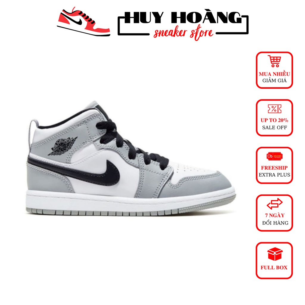 Giày 𝐉𝐨𝐫𝐝𝐚𝐧 Cổ Cao JD1 High, Giày Thể Thao Nam Nữ Sneaker 𝐉𝐨𝐫𝐝𝐚𝐧 Xám Trắng Cao Cổ  Nam Nữ Chuẩn 11