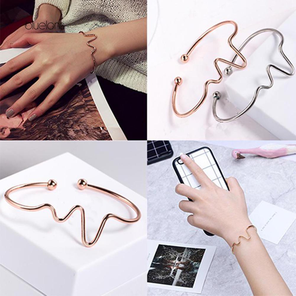Vòng Đeo Tay Họa Tiết Nhịp Tim Thời Trang Cho Nữ