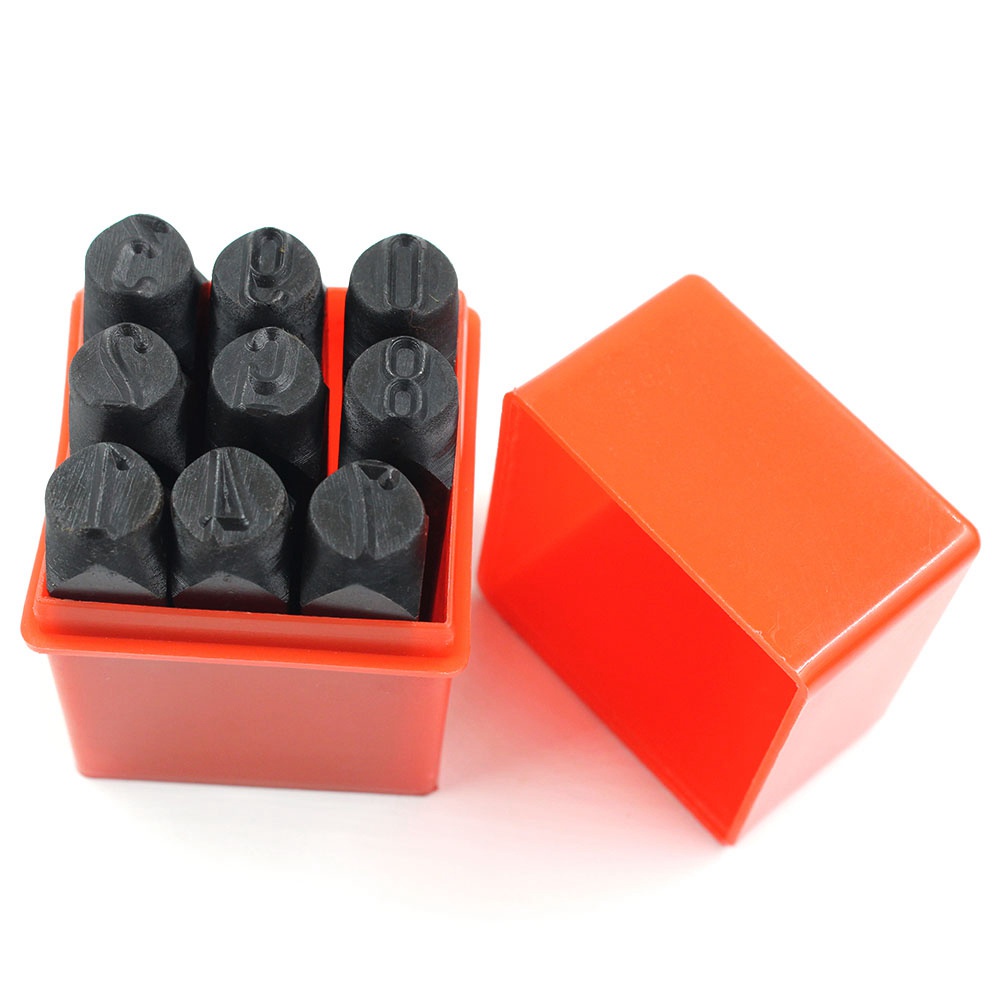 Bộ dụng cụ đục lỗ hình chữ cái/ số bằng thép carbon dùng làm đồ da tiện lợi