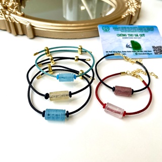 Vòng tay lu thống ta tóc vàng tóc đen hồng aqua hợp các mệnh - vòng dây cáp may mắn bình an tài lộc - qùa tặng a04