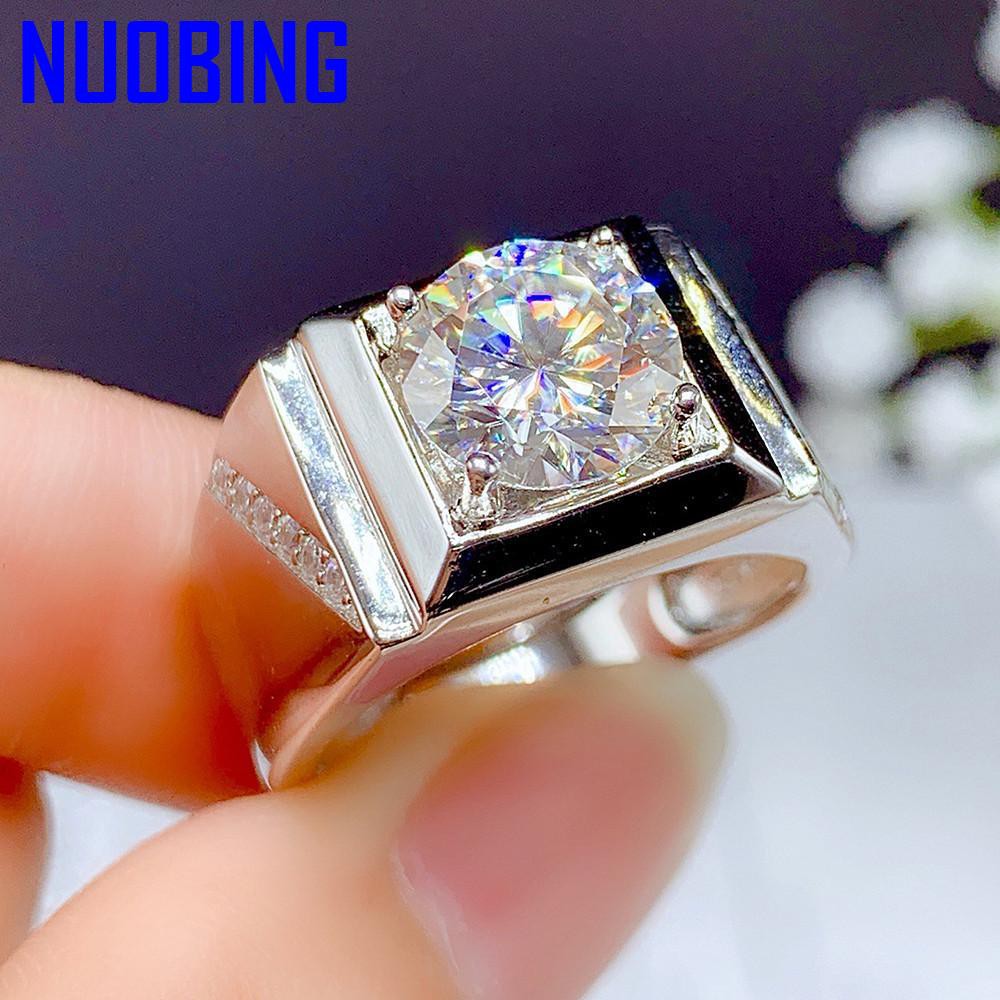 Nhẫn Nam Mạ Vàng Bạc 18k Đính Đá Zircon Aaa Thời Trang