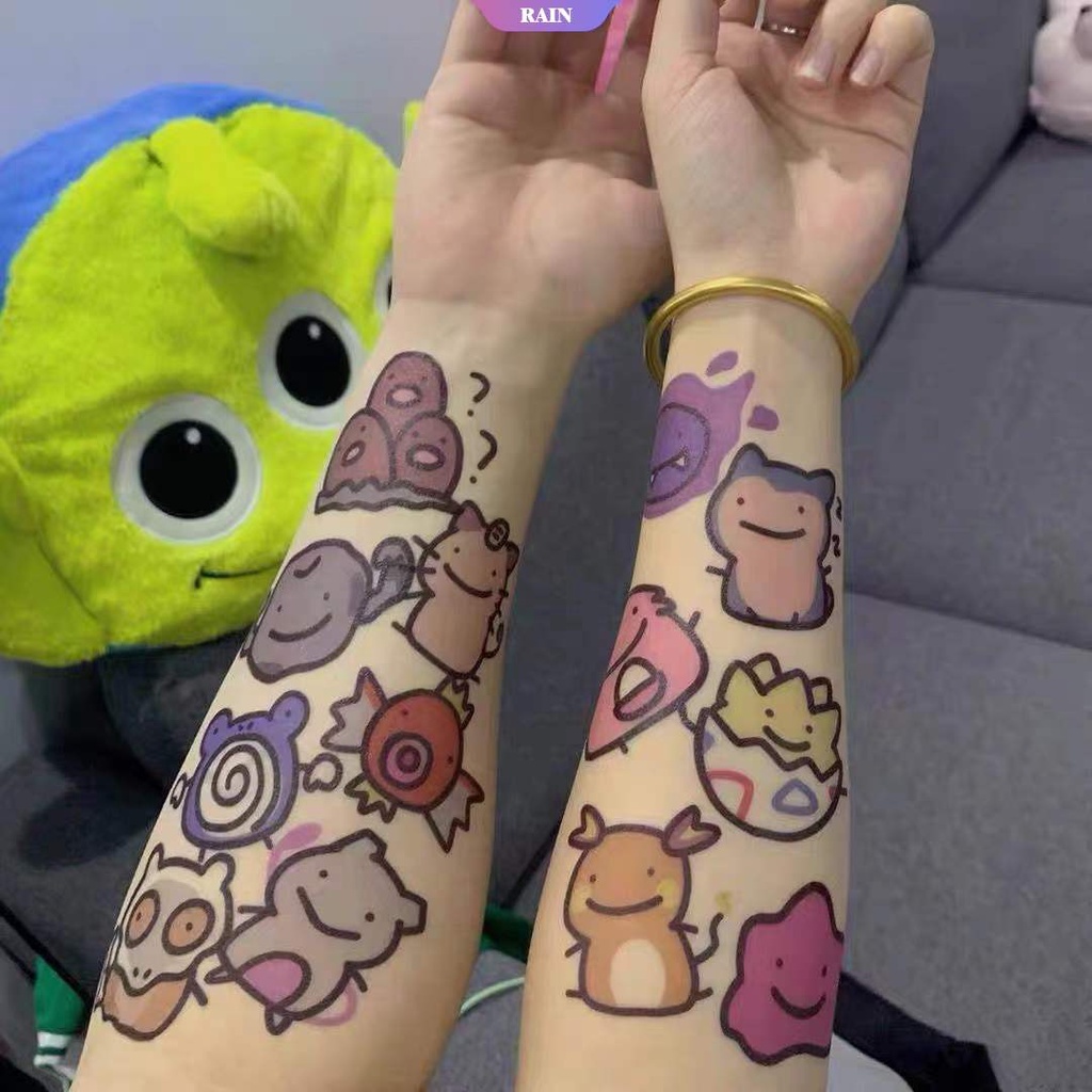 Set 30 Hình Xăm Dán Hoạt Hình Pokemon Chống Nước Dễ Thương Dành Cho Trẻ Em