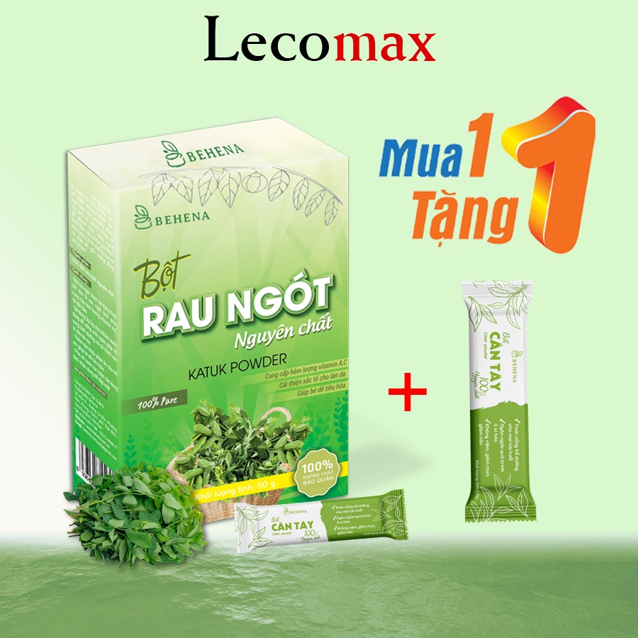 Bột Rau Ngót Behena 50g Ăn Dặm Cho Bé, Nguyên Chất, Hữu Cơ Lecomax LMB12