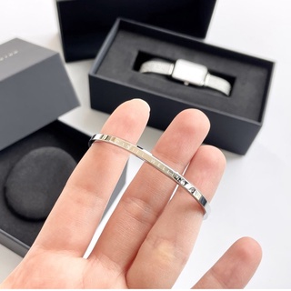 Đồng Hồ Nữ Daniel Wellington Quadro Pressed Sterling & Vòng Tay Classic Cuff V1 DW Chính Hãng - OtisWatch