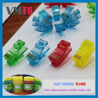 Hạt mạng,đầu bấm dây mạng RJ45 - Đa dạng màu sắc!
