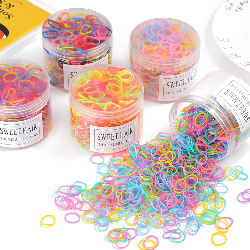 Set 500 dây thun cột tóc màu đen dùng một lần