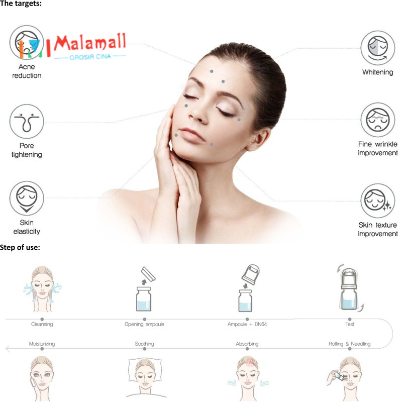 Cây Lăn Kim 64 Kim Siêu Nhỏ Bằng Titan Chống Lão Hóa Và Nếp Nhăn