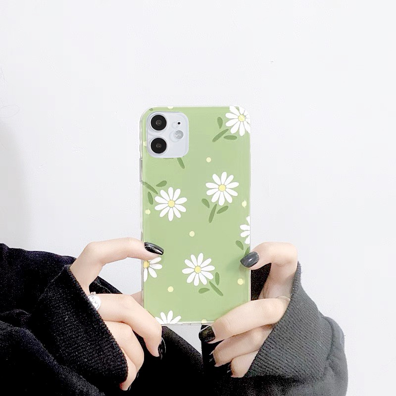 Ốp lưng iphone Green Flower viền trong chống ố 6/6plus/6s/6splus/7/7plus/8/8plus/x/xr/xs/11/12/13/pro/max/plus/promax