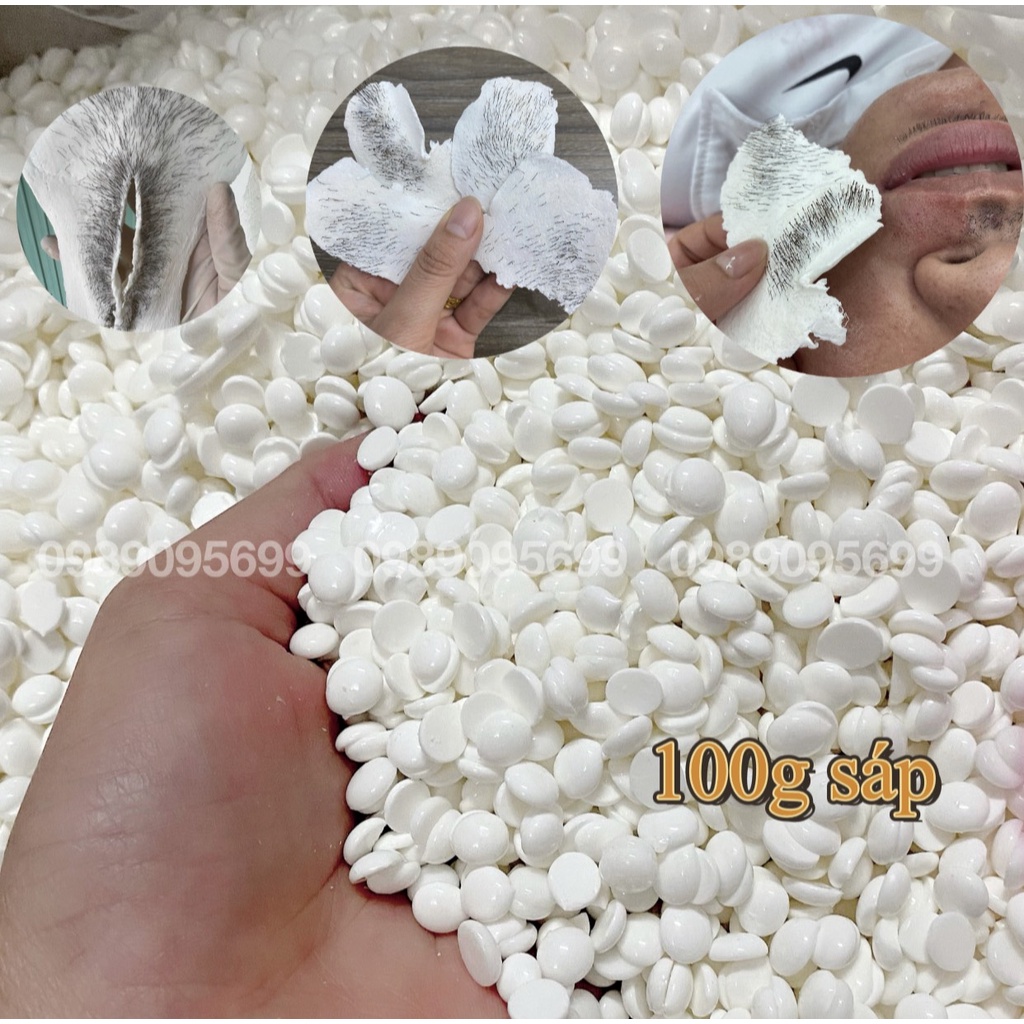 Sap Wax Lông Wax Beans - 100G Sáp Wax Lông Cao Cấp + Mỡ Trăn Dưỡng Da + Tặng Kèm Que Gỗ
