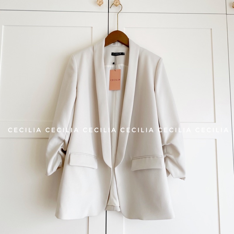 Áo blazer nữ tay lỡ nhún 2 lớp CECILIA Design (Ảnh thật) thiết kế ESTELLE khoác vest 2 lớp, có đệm vai nhiều màu | BigBuy360 - bigbuy360.vn