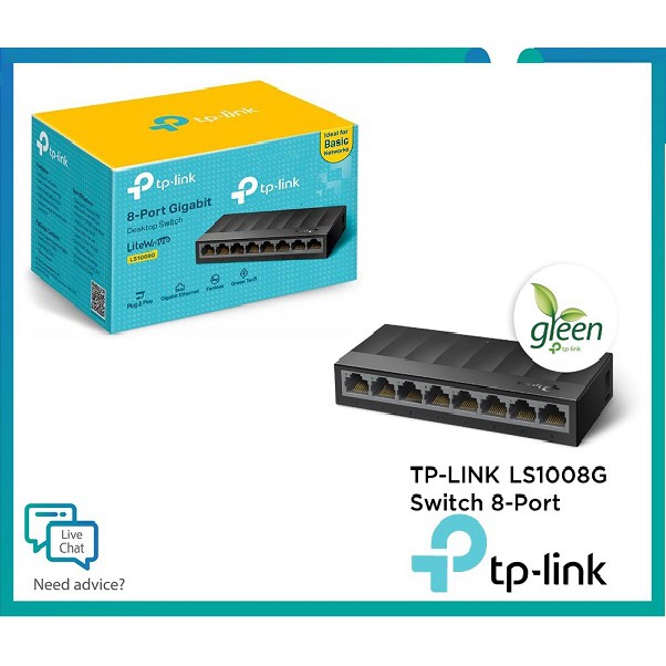 Bộ Chia Mạng 8 Cổng Gigabit TP-Link LS1008G - Switch 8 Port 10/100/1000Mbps Hàng Chính Hãng