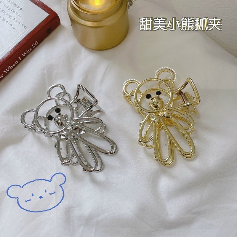 Kẹp Tóc Gấu Kim Loại Sang Trọng Phong Cách Hàn Quốc