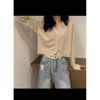 Áo len mỏng đóng cúc basic