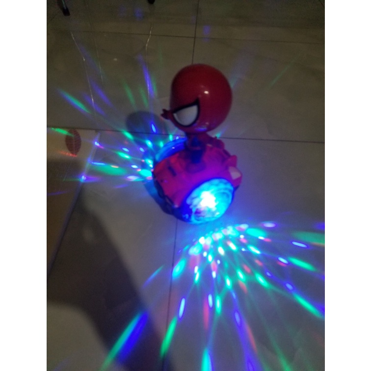 Xe Siêu nhân nhện thăng bằng quay 360 độ phát nhạc vui nhộn cho bé