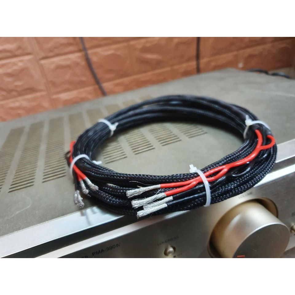 Dây loa lõi mạbạc 2ly mỗi vế 2.5m dây đôi bãi japan cao cấp