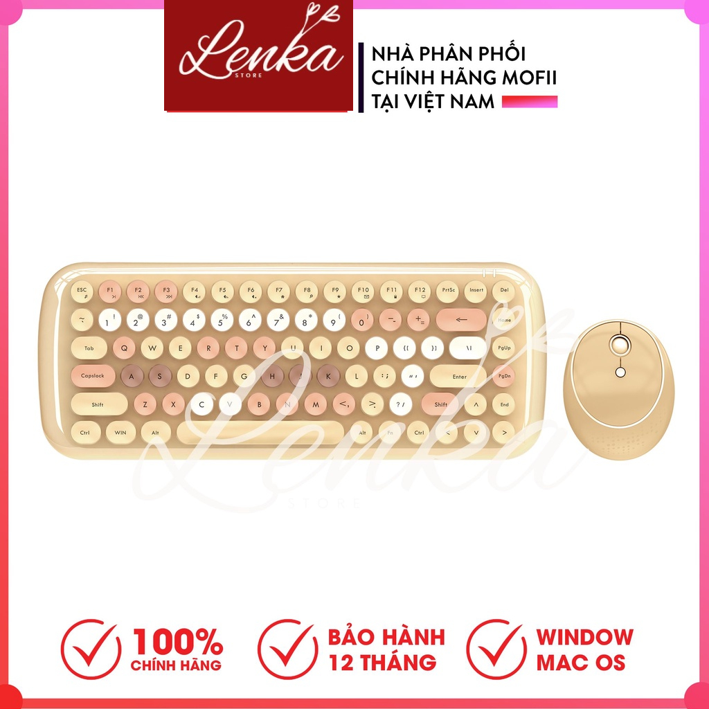 Bộ bàn Phím và Chuột Không Dây MOFII CANDY MIXED Chính Hãng - LenKastore