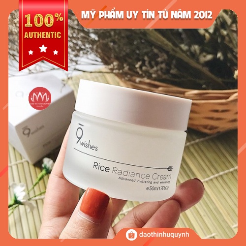 Kem Dưỡng Cấp Ẩm Và Làm Sáng Da 9 Wishes Rice Radiance Cream 50ml
