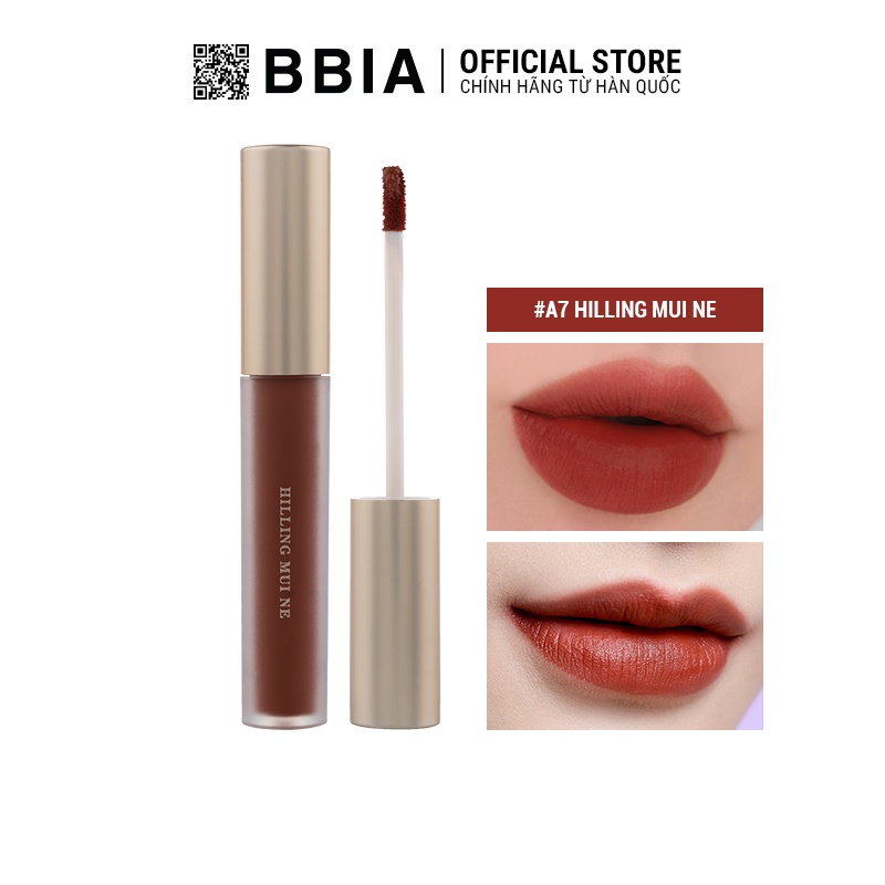 Son Kem Lì Bbia Last Velvet Lip Tint Asia Edition Version 2 - A7 Hilling Mui Ne 5g - Bbia Official Store