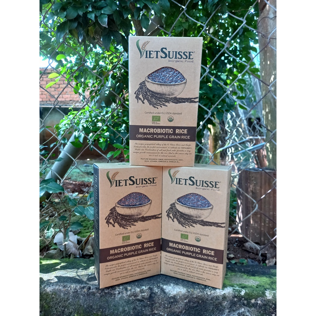 Gạo Trắng Lứt Hữu Cơ Vietssuise Ăn Dặm Cho Bé, Gạo Organic Ăn Dặm Nấu Cơm Cho Bé