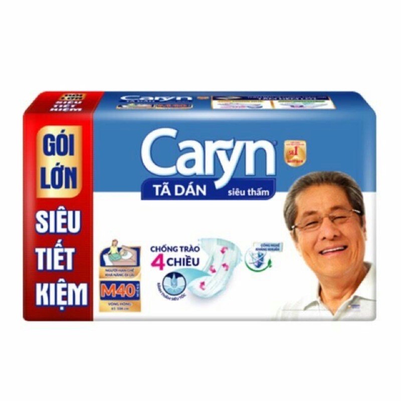 Tã dán người lớn Caryn M40/ML40 miếng(date mới )