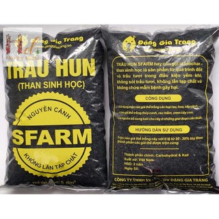 Trấu Hun Nguyên Cánh 5dm3 Làm Giá Thể Sạch Trồng Rau Sạch , Hoa Hồng Bằng Đất Sạch, Xơ Dừa, Trấu Hun Và Phân Bón Hữu Cơ