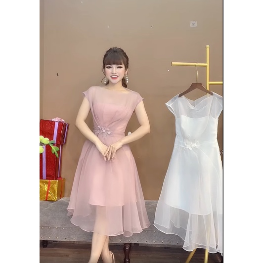 MONOCO - Váy eo đính hoa dáng xòe -8846