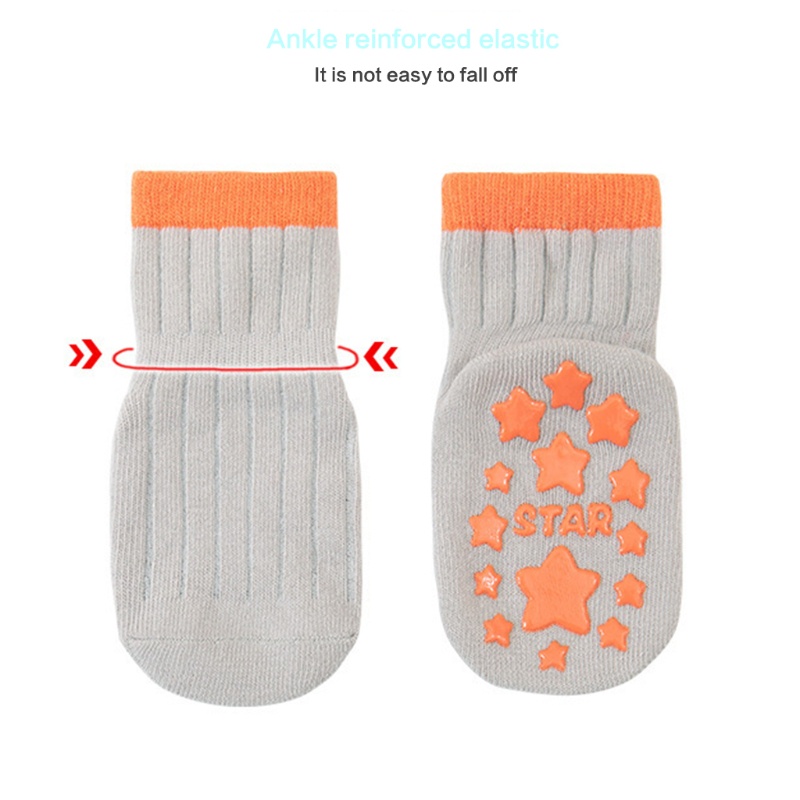 1 Đôi Vớ Ngắn Bằng Silicone Chống Trượt In Họa Tiết Trái Cây Hoạt Hình Cho Bé Sơ Sinh