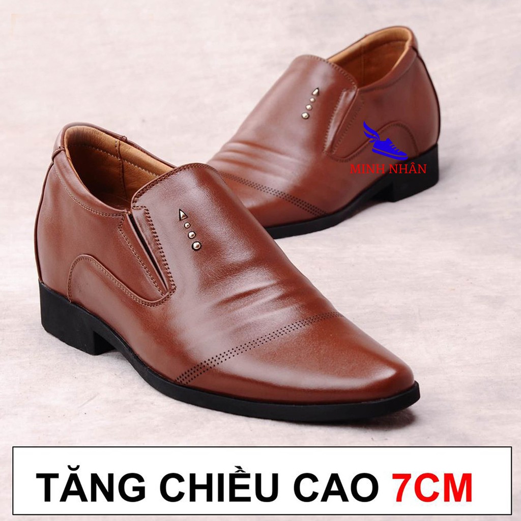 Giày tăng chiều cao nam 7cm Da bò Bảo hành 12 tháng Giày Tăng Chiều Cao Nam Cao Ẩn 7cm Kín Đáo Bí Mật Từ Bên trong G-18