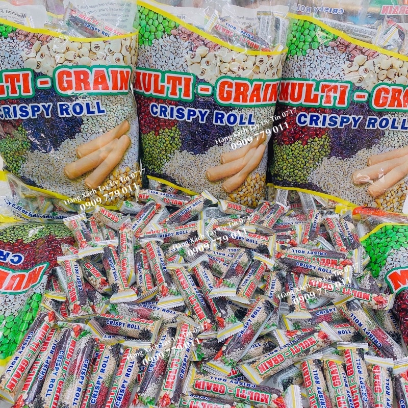 Lẻ 20 cái bánh ống ngũ cốc dinh dưỡng Multi Crispy Roll hàng chuẩn Mỹ bay air thơm ngon